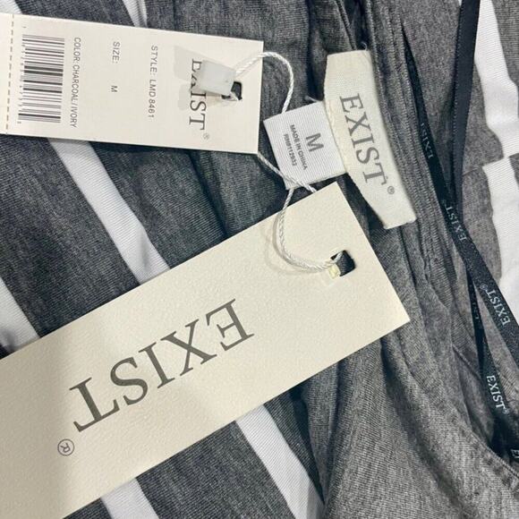 Exist Maxi Dress 3/4 Sleeve Stripe Ribbed Size Medium versatile chic BEACHY - Picture 6 of 16